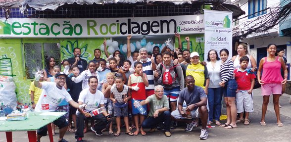 Inauguração do projeto Estação Rociclagem, na Rocinha
